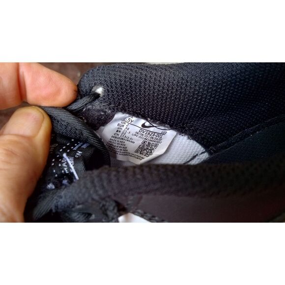 Nike Air Force 1 Low Panda Black White Swoosh boy's size 2.5Y - Picture 8 of 8